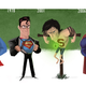 Illustration for article titled Fantastic cartoons show the evolution of famous characters and actors